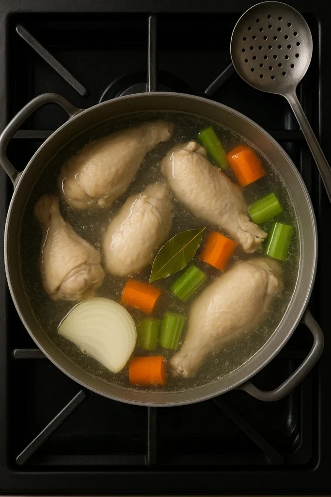 how long to boil chicken for Simmering Chicken